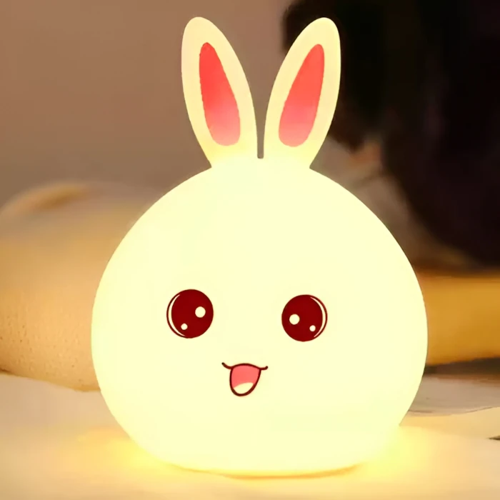 Luz nocturna de gato roncador de silicona