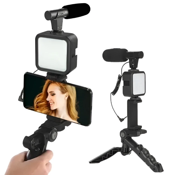 Conjunto de kits de luz de anillo LED para hacer videos y selfies 