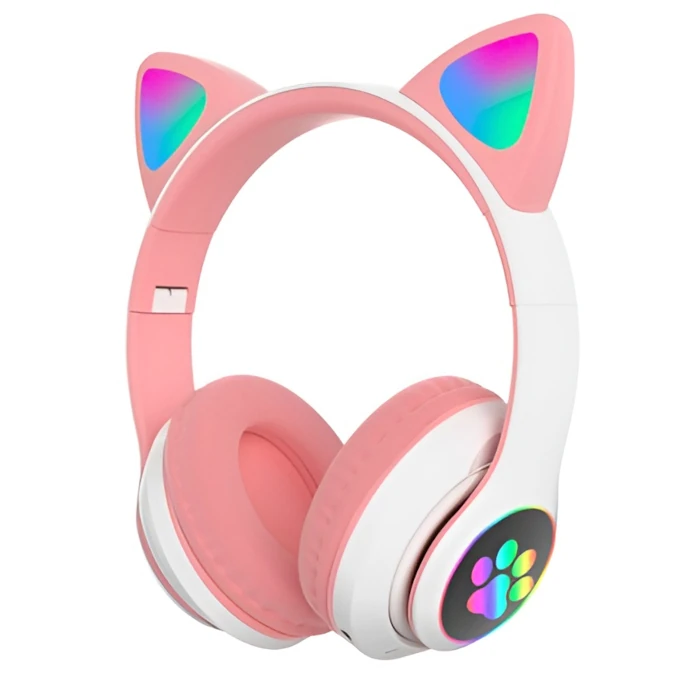 Auriculares inalámbricos con diseño de gatos 
