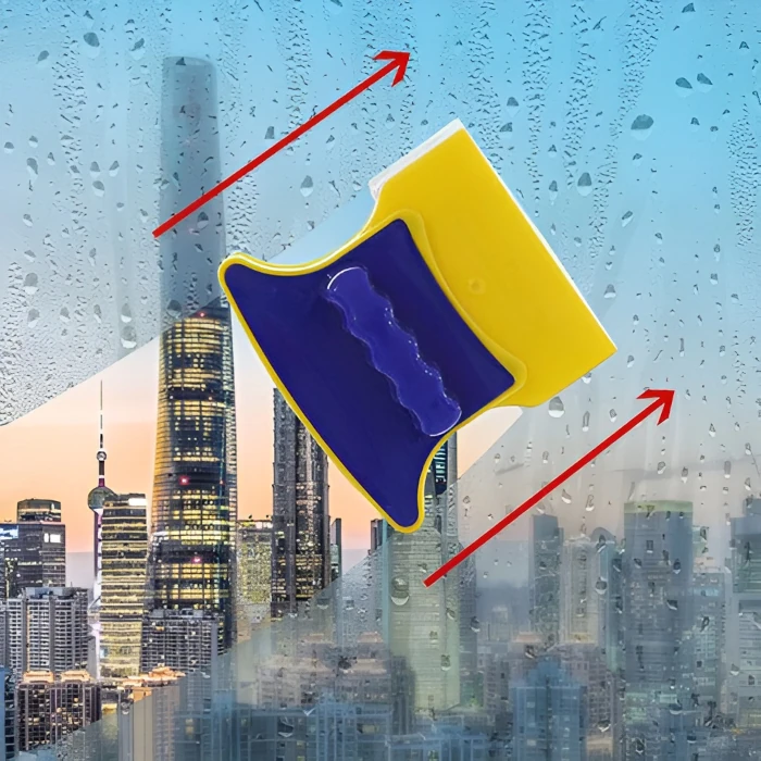 Limpiador de ventanas magnético de doble cara