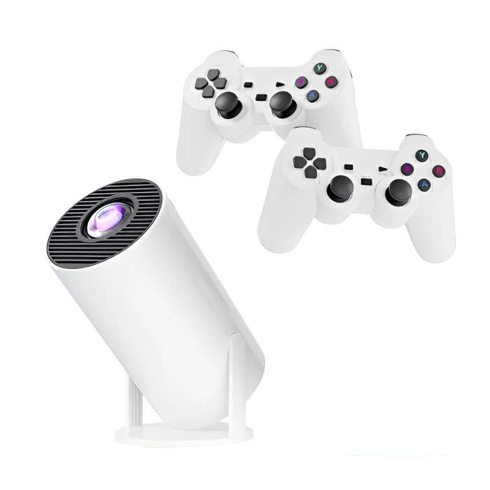 Proyector de juegos 2 en 1 con chip profesional y conjunto de control de juegos 